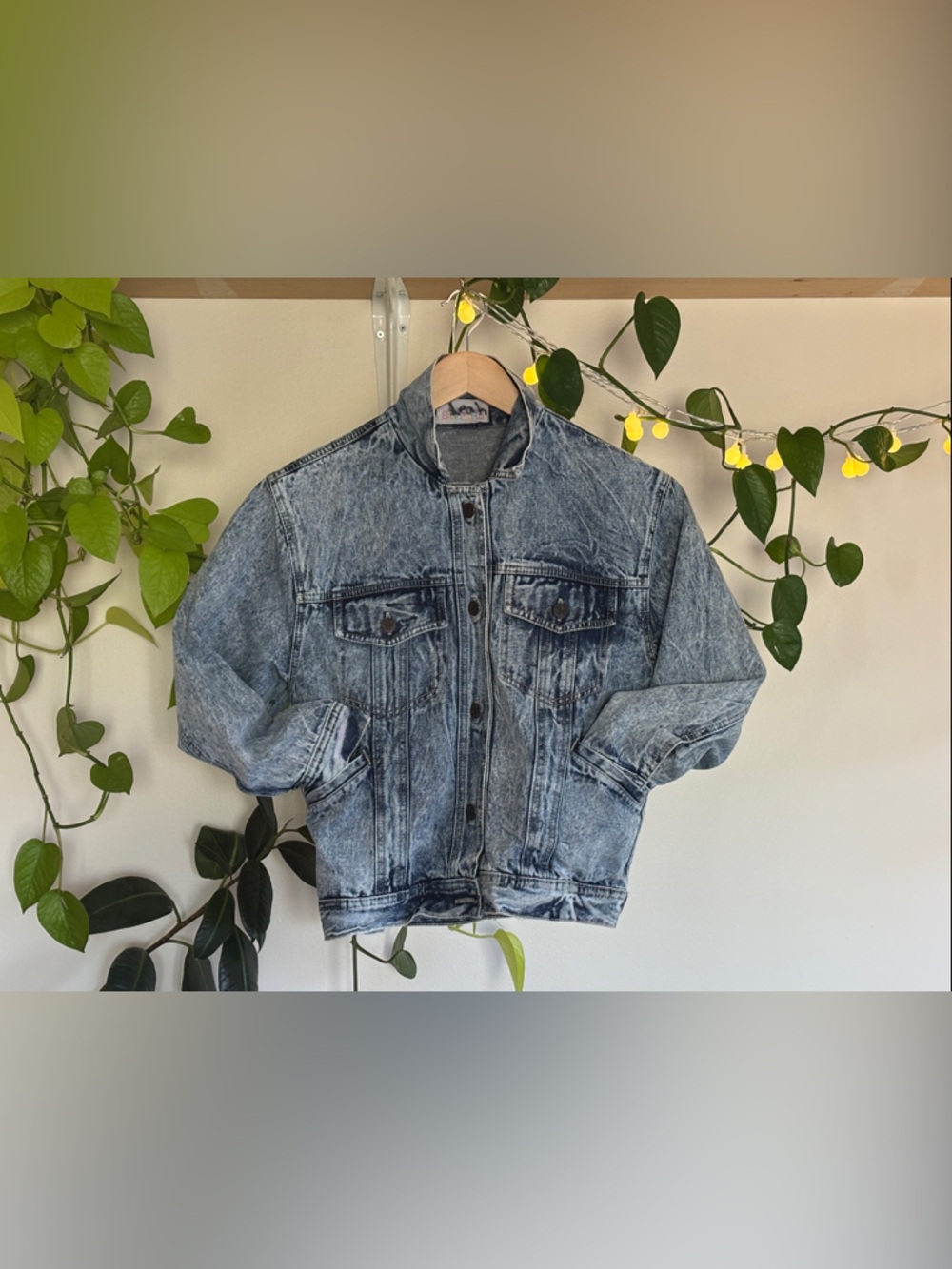 80s Vintage ‘Boppers’ Acid Wash Denim Jacket